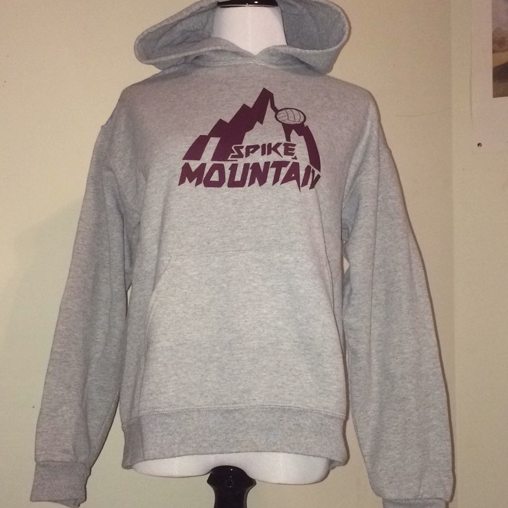 Grey volleyball camp hoodie